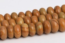 Natural Wood Skin Jasper Beads Grade AAA Rondelle Loose Beads 6x4MM 8x5MM