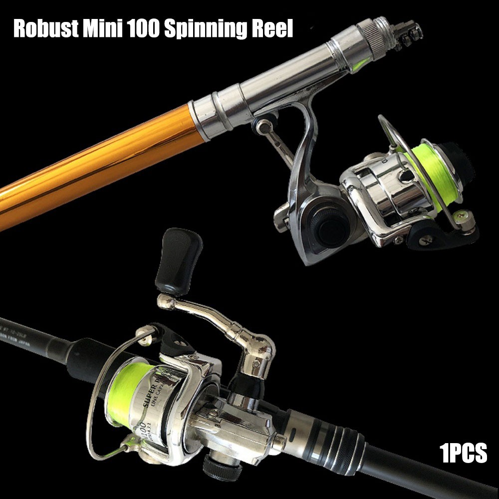Pocket Mini 100 Spinning Reel Fishing Tackle Small Spinning Reel 4.3:1 Metal