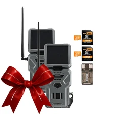 SPYPOINT FLEX-S DARK 40MP Cellular Trail Cam Solar Powered 1080p 2 Pack (Gray)