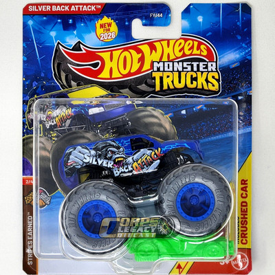 Hot Wheels Monster Trucks Silver Back Attack 1:64 2026 D Case Mattel NEW
