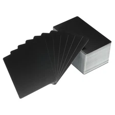 300pcs 0.21mm Metal Business Card Laser Engraving Aluminum Name Card DIY Black