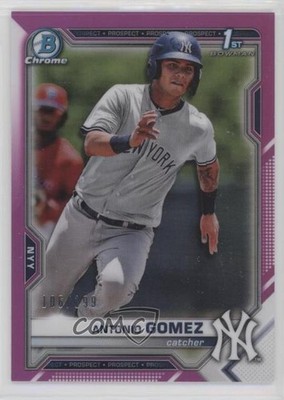 2021 Bowman Chrome Prospects Fuchsia Refractor 106/199 Antonio Gomez #BCP-82 0c6