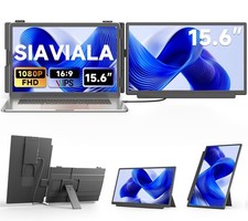 siaviala Laptop Screen Extender 15.6", FHD 1080P IPS dual monitor-01, Black