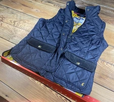 Quilted Vest By Joules Clothing GB Women’s Size 8 Black EUC Preppy Hamptons