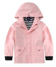 Kids Waterproof Hooded Rain Jackets Cotton Lined Windbreaker Coats Boys Girls