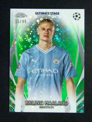 2023-24 Topps Chrome UEFA Erling Haaland Ultimate Stage Green /99