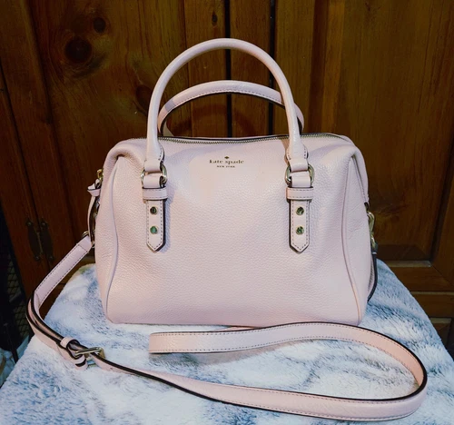 KATE SPADE Pebbled Pink Leather Handbag Purse EXCELLENT CONDITION!