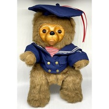 RAIKES Bear CHRISTOPHER 14" Pouty Sailor Wooden Face 5455 Vintage 1986