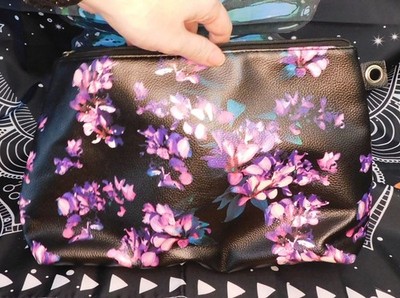 Victoria's Secret Black Floral Makeup Bag | eBay