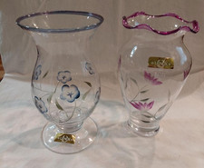 Lenox ~ "Floral Spirit" 💐 Etched Glass Vases Set of 2