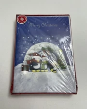 Christmas Cards 16 in box Penguins New with Envelopes