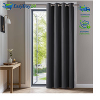 Verdunklungsvorhang Blickdicht Thermogardine Dunkelgrau 214X132 Cm FüR