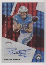 2020 Panini Mosaic Choice Fusion Red Prizm Hunter Henry #AM21 Auto 2r7