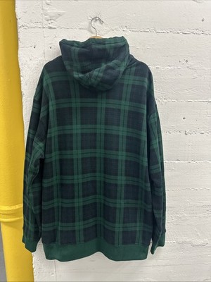Ralph Lauren　希少　超特大　3XL グリーン×ネイビー　チェック柄 Polo Ralph Lauren NWT Men's Leather Pony Tartan Plaid Fleece