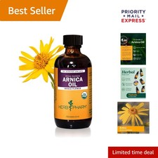 Pure Certified Organic Arnica Oil 4 Fl Oz - Natural Pain Relief  Aromatherapy