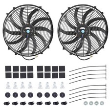 16" Slim Fan Push Pull Electric Radiator Cooling Fan Universal High Performance
