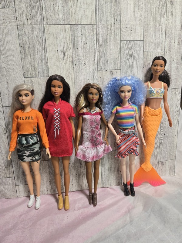 New Barbie Fashionistas #107, 89, 21, 170 Malibu Lot Of dolls  HTF!
