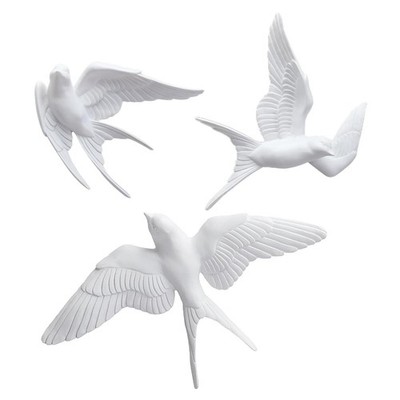 Birds Wall Decor Swallows Sparrow Wall Art Wall Sculptures for Living Room