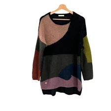 NIOI Wool Mohair-Blend Abstract Sweater Women’s XL/16 — Statement Knit