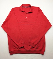 Wind Sportswear Herren Sweatshirt Pullover Gr XXL Rot Langarm Poloshirt Baumwoll