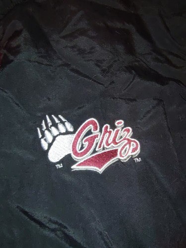Gilet Softshell Vintage Montana Grizzlies Pile Uomo Taglia LG Rosso Grigio Full Zip - Foto 3 di 16