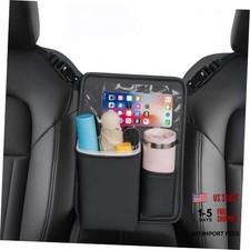 Car Organizer Storage Between Seats - Premium Leather A-Between Seats C-Black