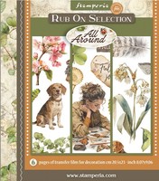 Stamperia Xl Rub On Set All Around 20.5X23 Cm Scrapbooking Basteln Dekoration