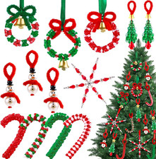 36 Set Christmas Beaded Crafts Ornament Beading Kit Mini Christmas Tree Classic