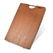 Solid Sapele Wood Cutting Board One-Piece 15x11x1 in No Glue Heavyduty  One-...