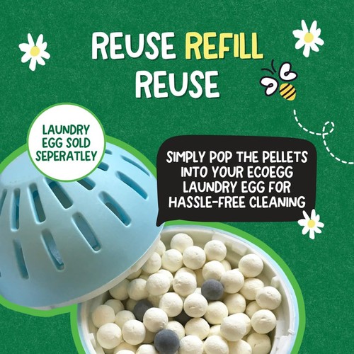 ecoegg Laundry Egg Refills Detergent and Fabric Softener Replacement Non bio, no - Picture 3 of 6