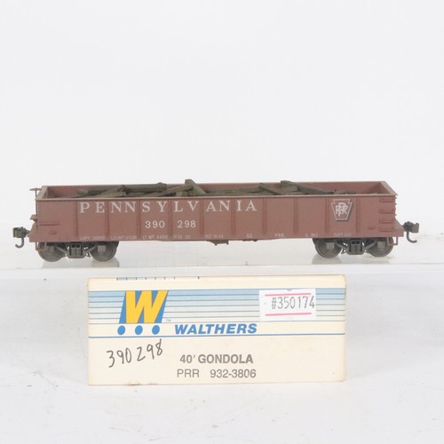 Góndola Walthers escala HO Pennsylvania PRR #390298 40’ con carga de amarre de madera | Condition: Used