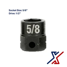 5/8"mm. x 1/2" Drive Nano Socket / Stuby Socket by X1 Tools