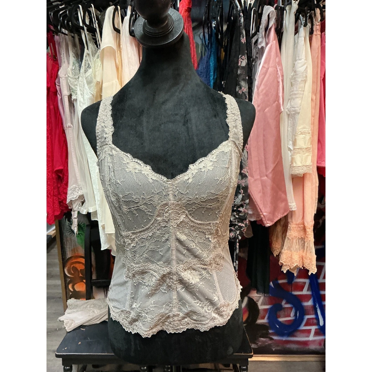Cami Dentelle Une Pièce Victoria's Secret - Noir Taille M - Très Bon état