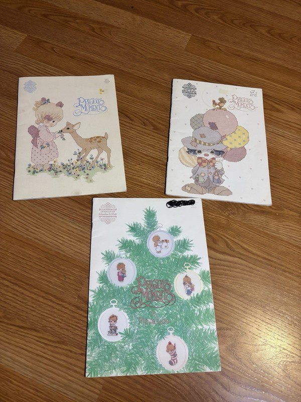 Set Of 3 Precious Moments Cross-stitch Pattern Books