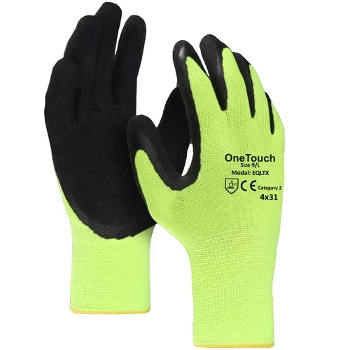 24 Pairs PREMIUM NITRILE RUBBER COATED Safety Work Gloves Knitted  Builders Grip