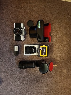 PRAKTICA LTL 3 - Set mit Blitz, 1.8/50 auto, 28-70mm Macro-Tele, Tele 2.8/135mm