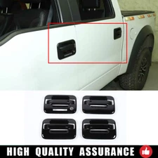 For Ford F150 F-150 2009-2014 Glossy Black Exterior Side Door Bowl Frame Cover