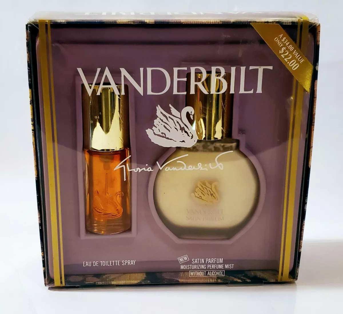 Vtg 1991 Gloria Vanderbilt Eau De Toilette Perfume & Satin Parfum Mist  Gift Set