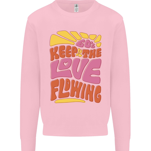 60s Keep the Love Flowing Funny Hippy Peace Kids Sweatshirt Jumper - Picture 59 of 97