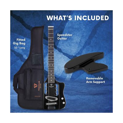 Traveler Guitar Speedster | Gloss Black 6-String Travel Electric