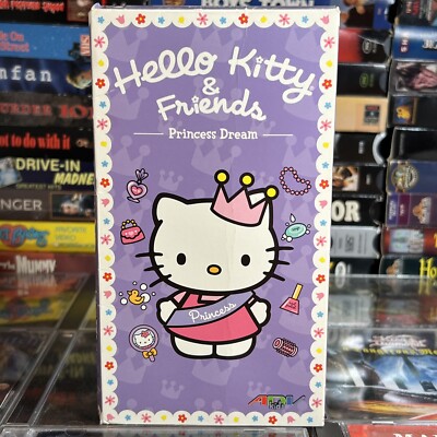 Hello Kitty Friends Vol 5 Princess Dreams VHS 2004 Tested White