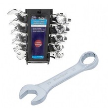 12 PCE MM & SAE Stubby Spanner Set (8-15MM & 5/16"-5/8") Mirror Polished Wrench