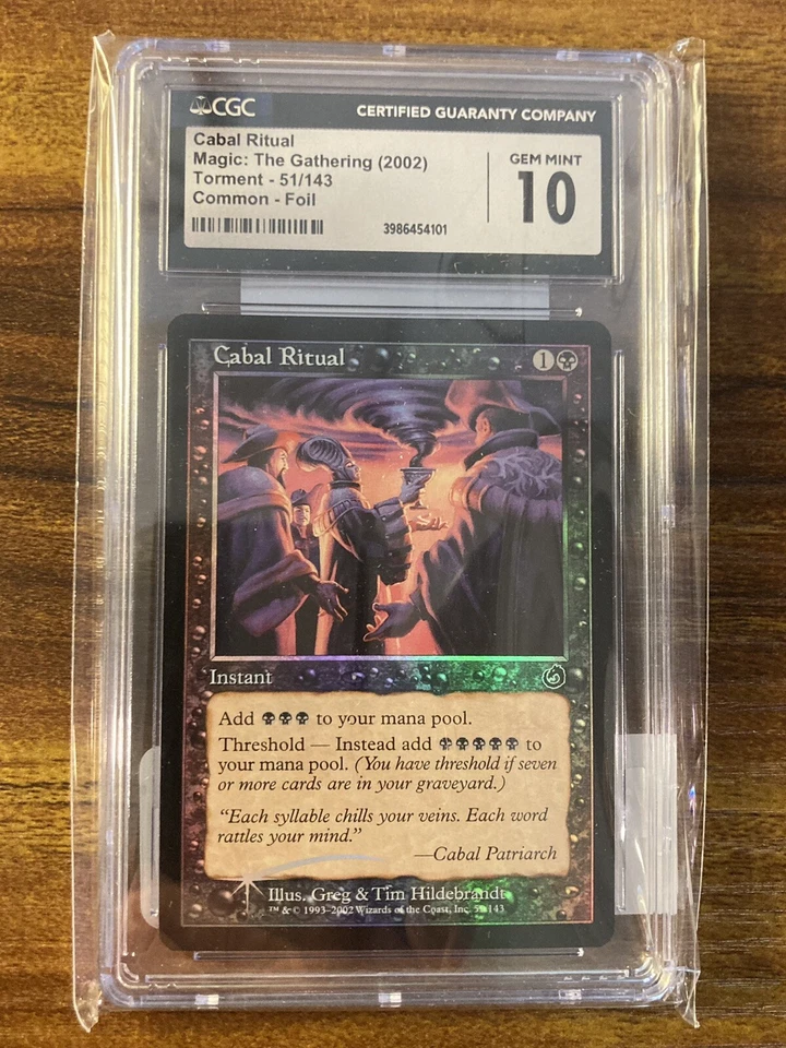 MTG✨eBay Verified CABAL RITUAL FOIL✨Torment CGC 10 GEM MINT 2002 Instant POP 4 ! - Image 2 of 4