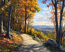 Catoctin Mountain autumn foliage oil painting 8x10 Print