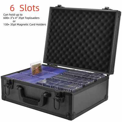Graded Card Case Storage Box for 600+ 35PT 3''x4'' Toploaders Trading Sports Cards