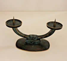 Kerzenständer Bronze 802 g Messing 19cm massiv Kerzenhalter mid-century vintage
