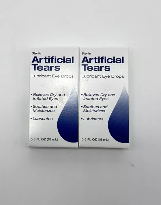 Sterile Artificial Tears Lubricant Eye Drops, 0.5 fl. oz