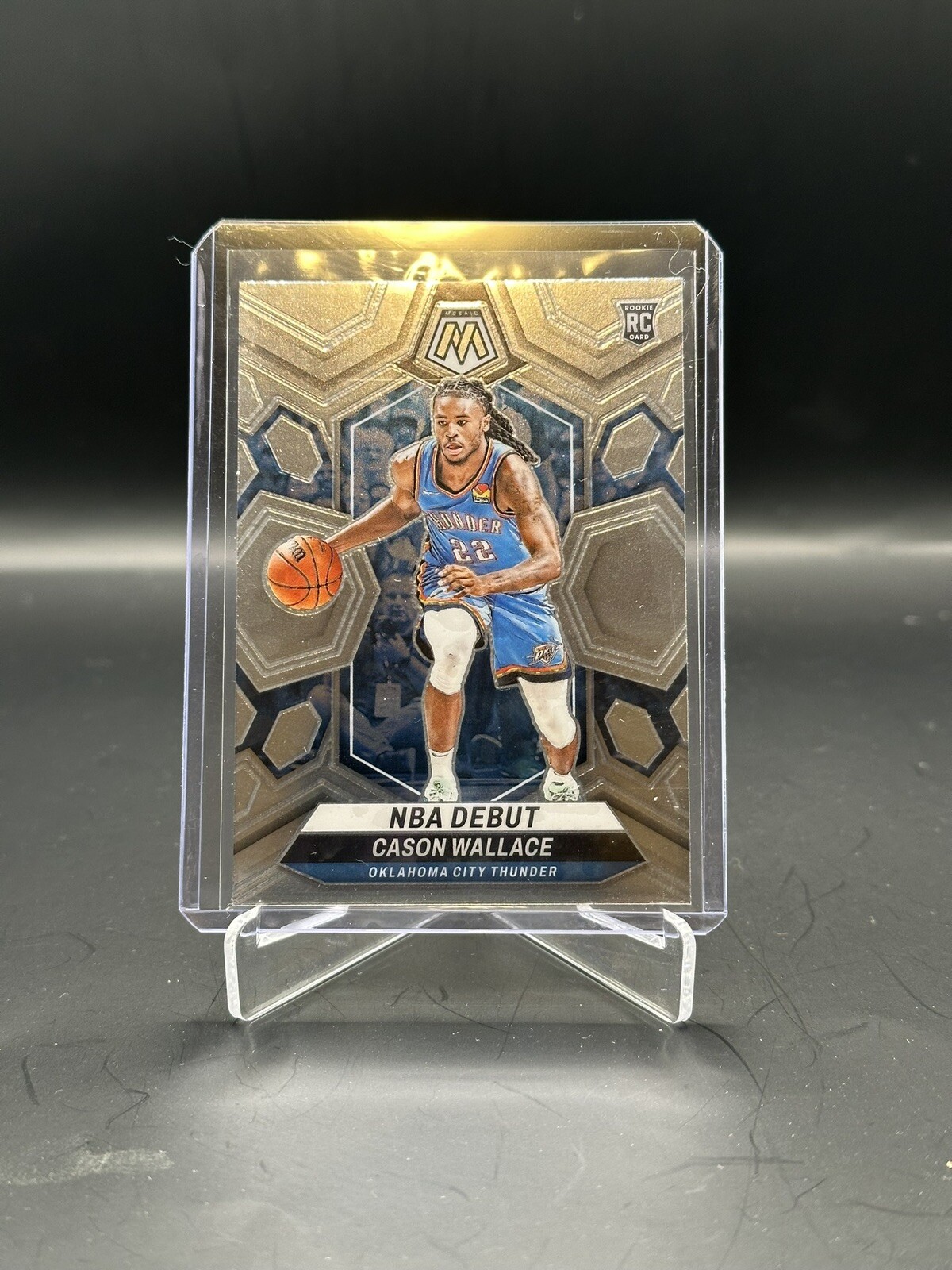 2023-24 Panini Mosaic Rookie Cason Wallace NBA Debut #258 Thunder RC