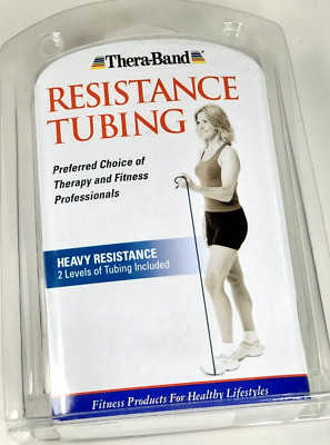 THERA-BAND Resistance Tubing HEAVY RESISTANCE 2-Levels Exercise Bands