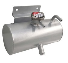 Alloy Radiator Coolant Expansion Horizontal Round Overflow Tank 1.5l Universal